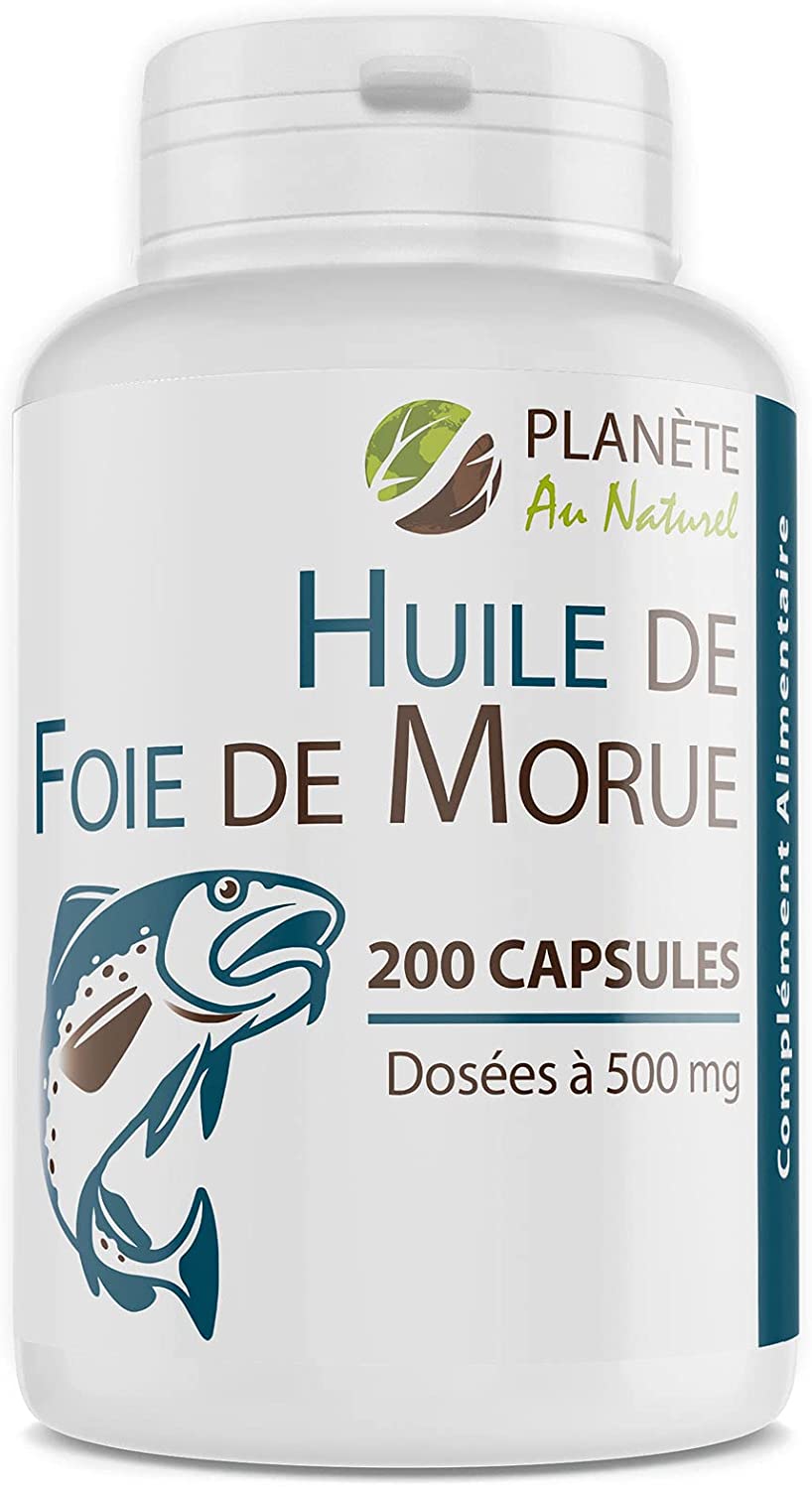 Huile de Foie de Morue - 500 mg - 200 capsules 