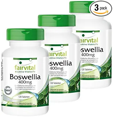 Boswellia Serrata 400mg - Extrait avec 65% d'acides boswelliques - VEGAN - 360 comprimés