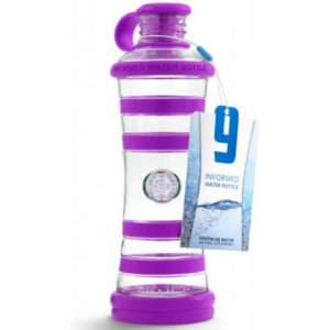 Bouteille i9 en verre sagesse violette - Réinforme l'eau